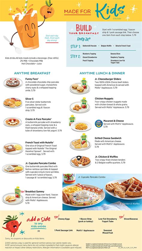 Now that is savings the whole family will love This IHOP breakfast restaurant is located at 6005 International Drive, ORLANDO 32819 between International Dr and AmericanWay. . Ihop bear menu